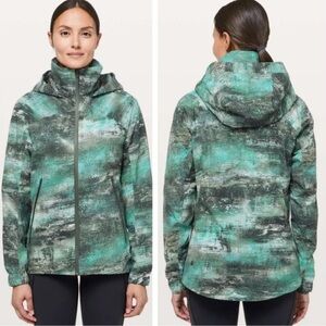 lululemon athletica Green Marble Print Utility Jacket